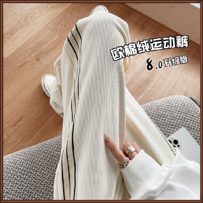 Quần Dài Vải Nhung Lưng Cao Màu Sắc Đơn Giản Thời Trang Cho Nữ