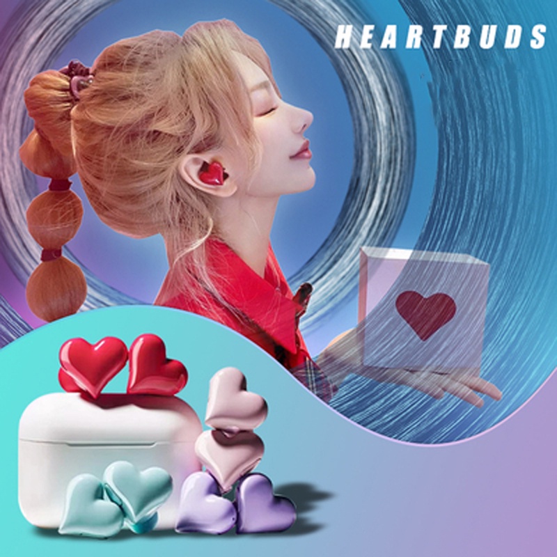 Tai Nghe Bluetooth 5.3 2023 Hình Trái Tim Chất Lượng Cao