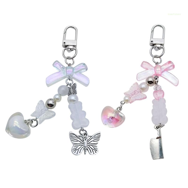 Móc Khóa Hình Bướm Dễ Thương Dùng Trang Trí Túi Xách