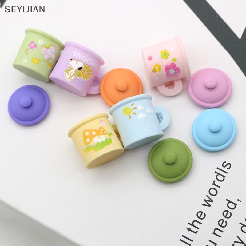 Sey 1 Mô Hình Ấm Trà mini Trang Trí Nhà Búp Bê