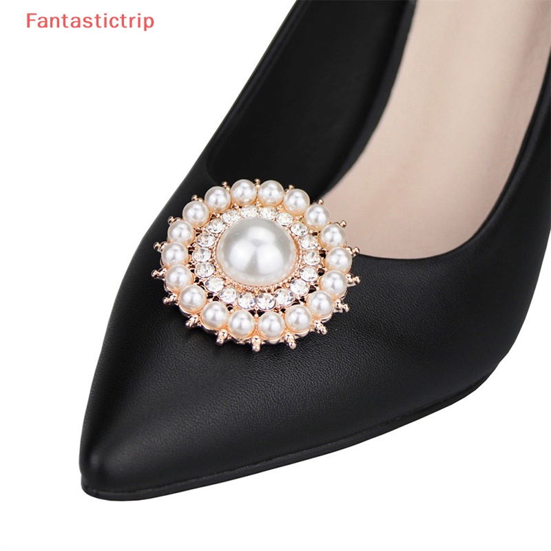 1 Khóa Kẹp Giày Đính Ngọc Trai Giả Thanh Lịch Cho Nữ Mới