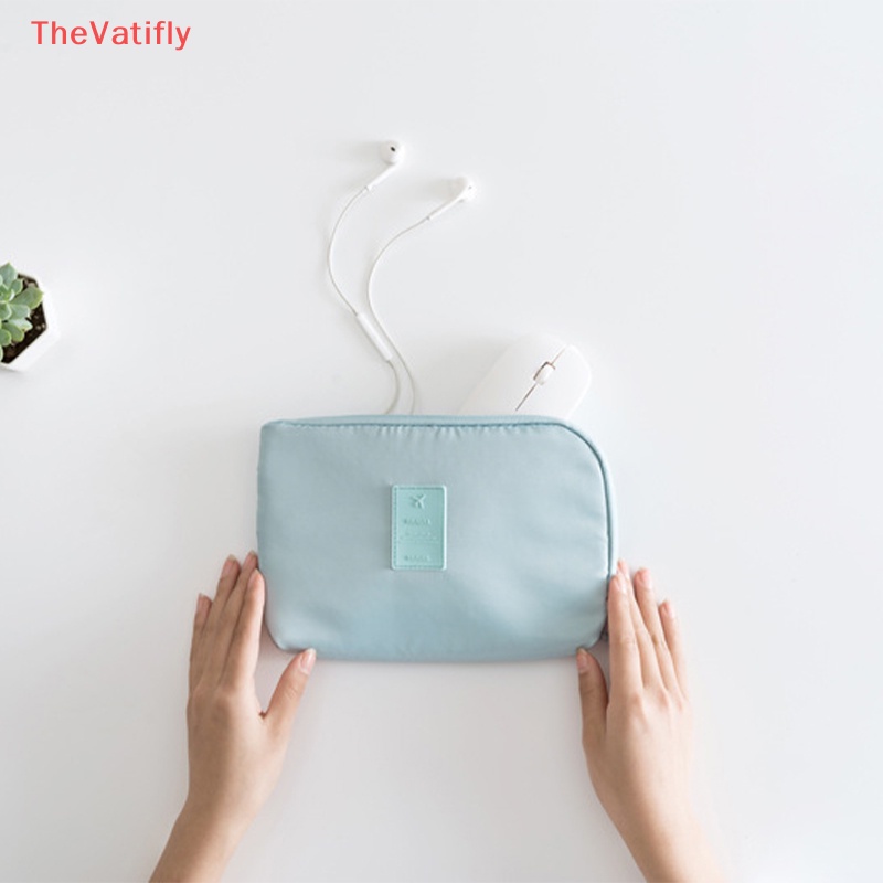 [Thevalifly] Túi Đựng Dây Cáp Sạc USB Kỹ Thuật Số Nhỏ Gọn Cho Điện Thoại Di Động Khi Đi Du Lịch