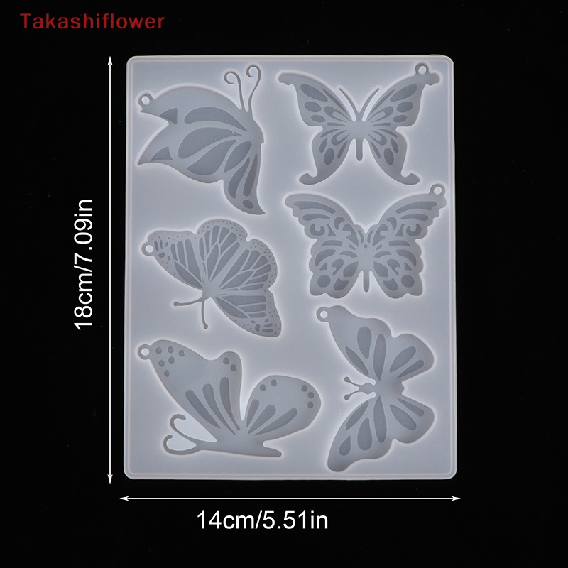 1 Khuôn Làm Móc Khóa / Trang Sức Hình Bướm Bằng Silicone DIY