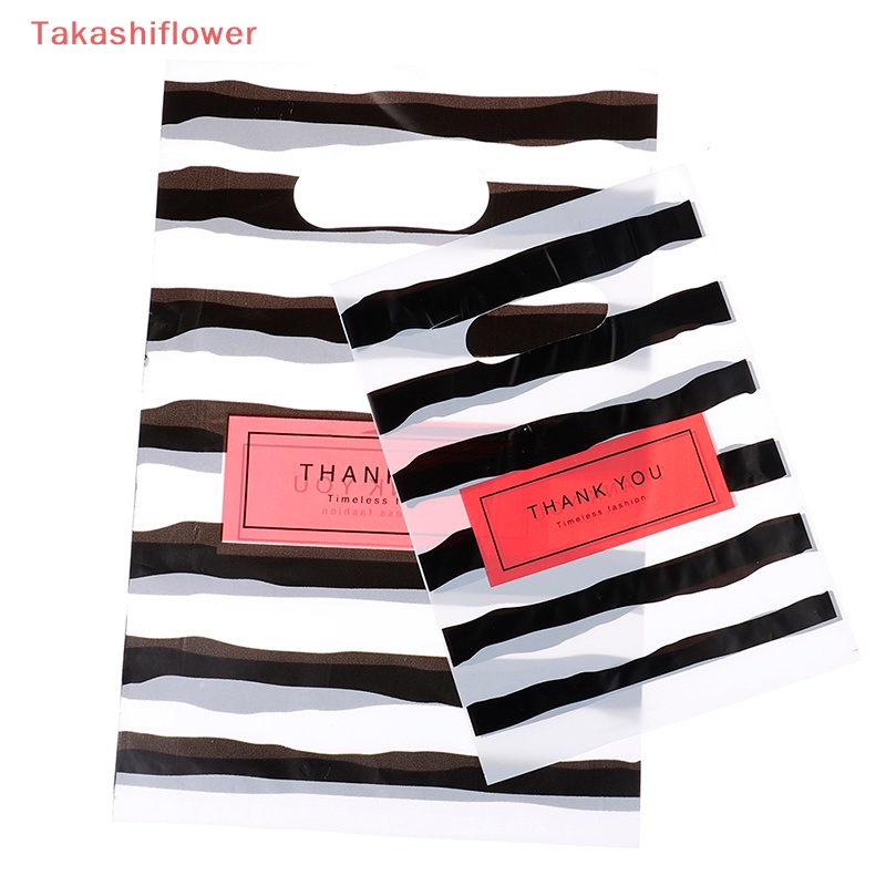 Set 50 Túi Đựng Quà Họa Tiết Sọc Trắng Đen