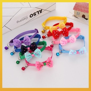 Vòng cổ vật nuôi có thể điều chỉnh Dot in Bowknot chó mèo Vòng cổ với chuông