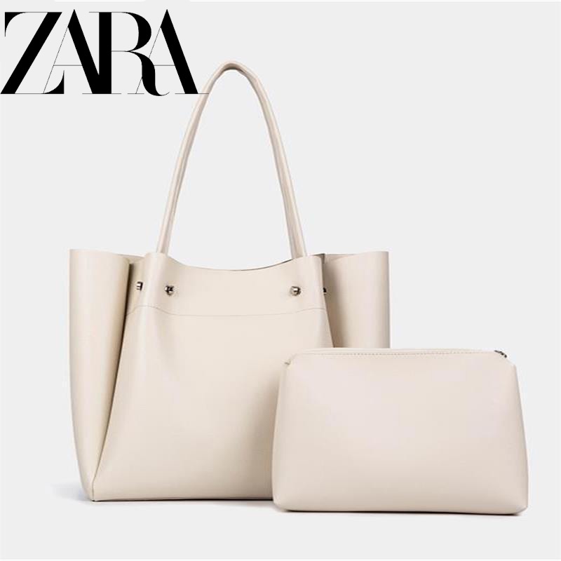 Zara Set 2 Túi Xách Da Mềm Sức Chứa Lớn Thời Trang 2022 Dành Cho Nữ