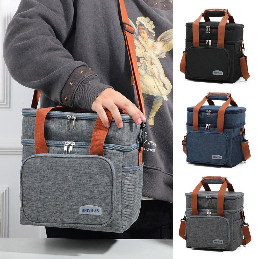 HS Túi Đựng Hộp Cơm Trưa Hai Lớp Tiện Lợi Khi Đi Dã Ngoại