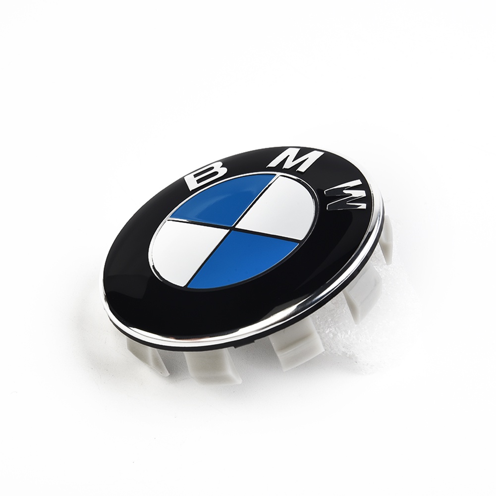 Set 4 Nắp Đậy Trục Bánh Xe Hơi BMW 1 3 5 7 Series 68mm Bằng Hợp Kim Màu Trắng Và Xanh Dương Mới