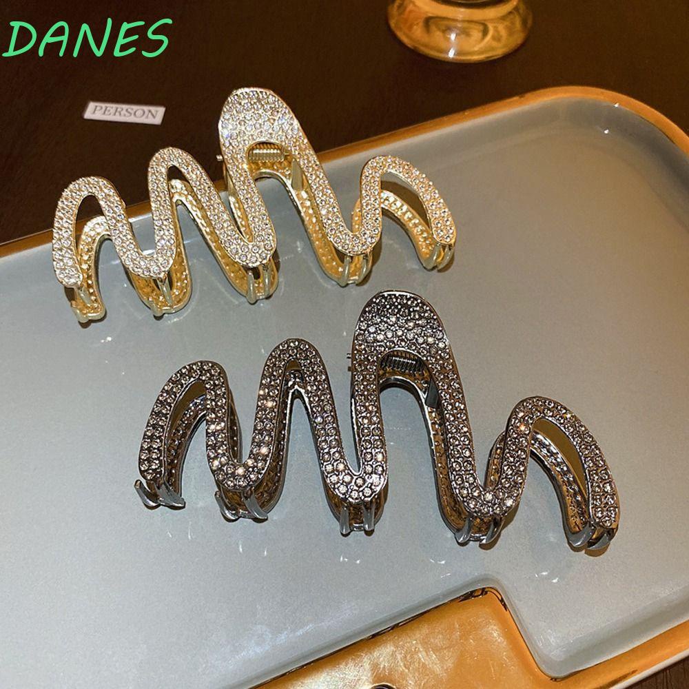 Daanes Wave|Kẹp Tóc Càng Cua Lớn Họa Tiết Hình Học Cá Tính Ngọt Ngào|Kẹp Tóc Đuôi Ngựa Hình Rắn Phong Cách Hàn Quốc