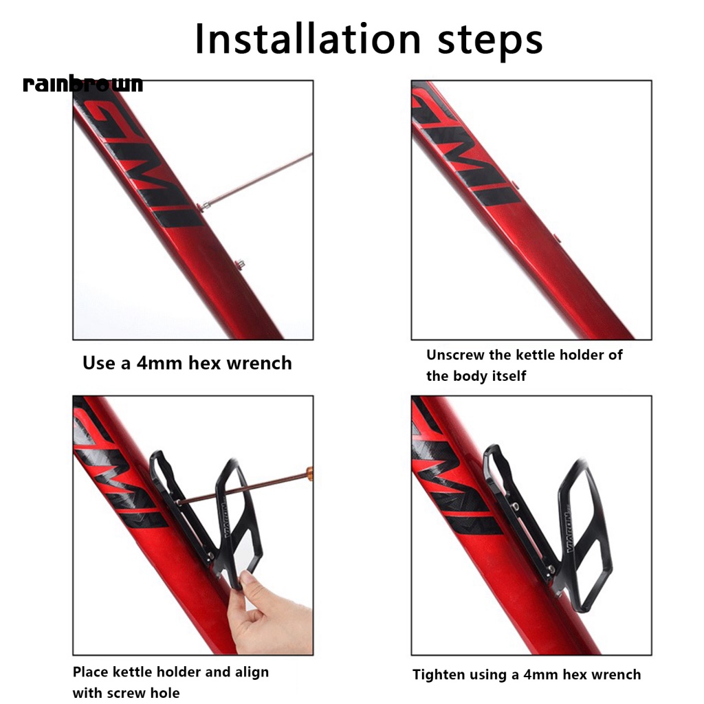 &lt; Rainbrown &gt; Giá Đỡ Bình Nước Xe Đạp VIARON Polycarbonate Trọng Lượng Nhẹ Chống Mài Mòn