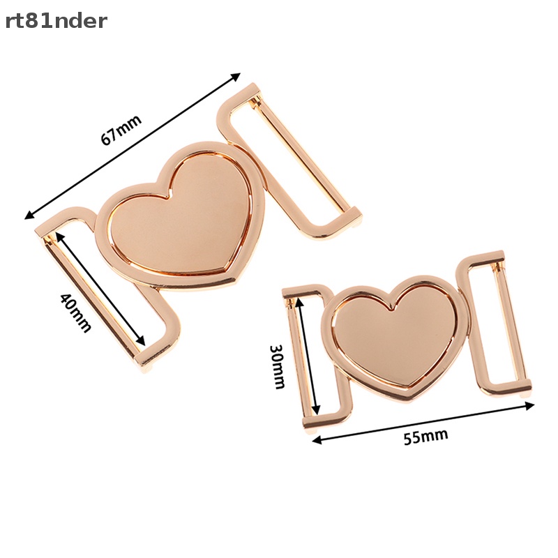 Khóa Dây Nịt Da / Áo Khoác Hình Trái Tim 30 / 40mm Bằng Hợp Kim Màu Vàng / Bạc Sang Trọng Tiện Dụng