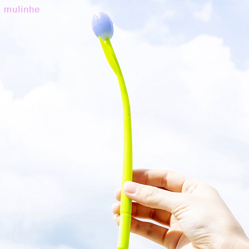 1 Cây Bút mulinhe Bằng Silicon Hình Hoa Tulip Thay Đổi Màu Sắc Sáng Tạo