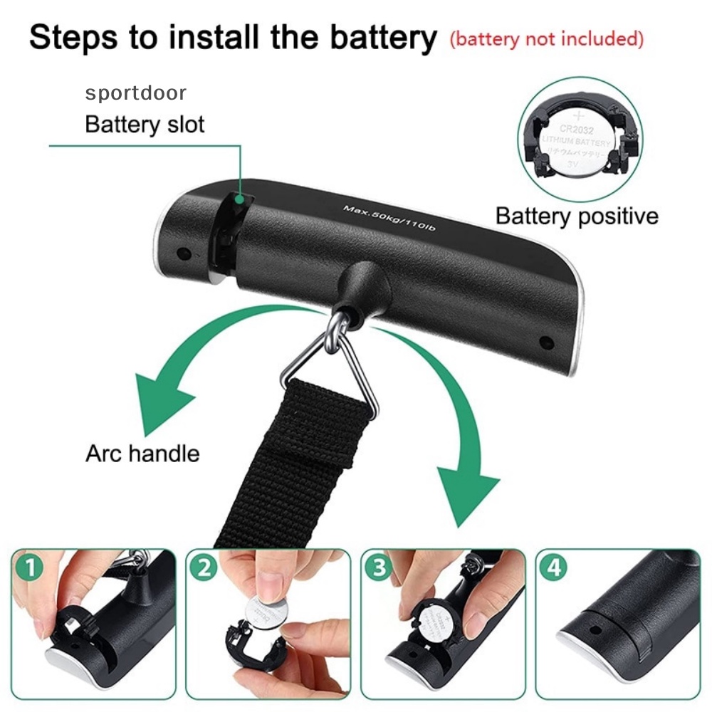 [sportoutdoor] Cân Hành Lý Du Lịch Có Màn Hình LCD Kỹ Thuật Số Tiện Dụng [out]