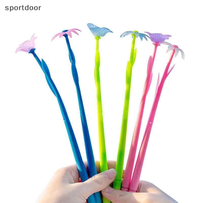 1 Cây Bút Mực Gel Bằng Silicone Hình Bông Hoa Thay Đổi Màu Sắc Sáng Tạo Dành Cho Học Sinh