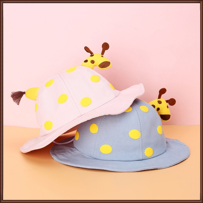 Mũ Tai Bèo Vải Cotton Họa Tiết Chấm Bi Nhiều Màu Thời Trang Cho Bé