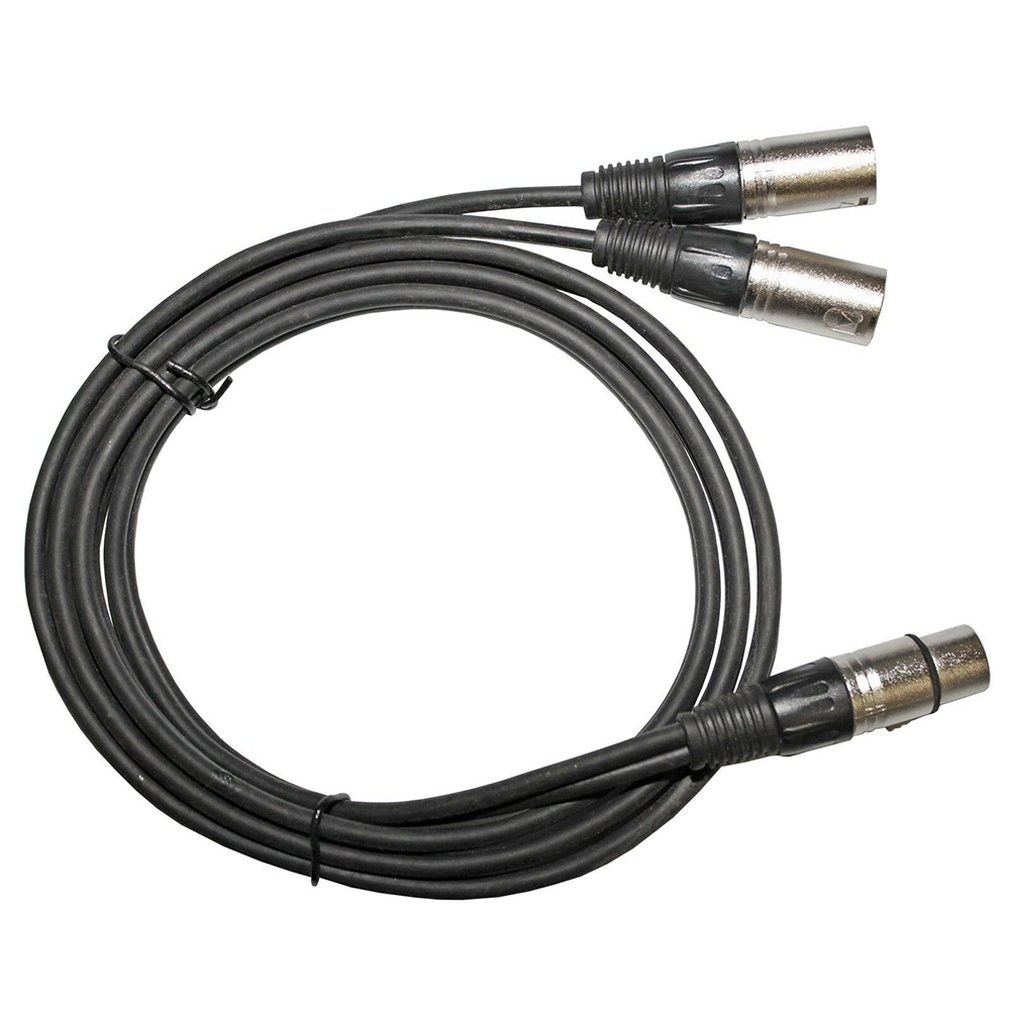 Durable Useful 1Ft Super Long Flexible Xlrs Pin 1 Female To Dual 2 Male Microphone Cable Audio Adaptor Cord [Q/11]
