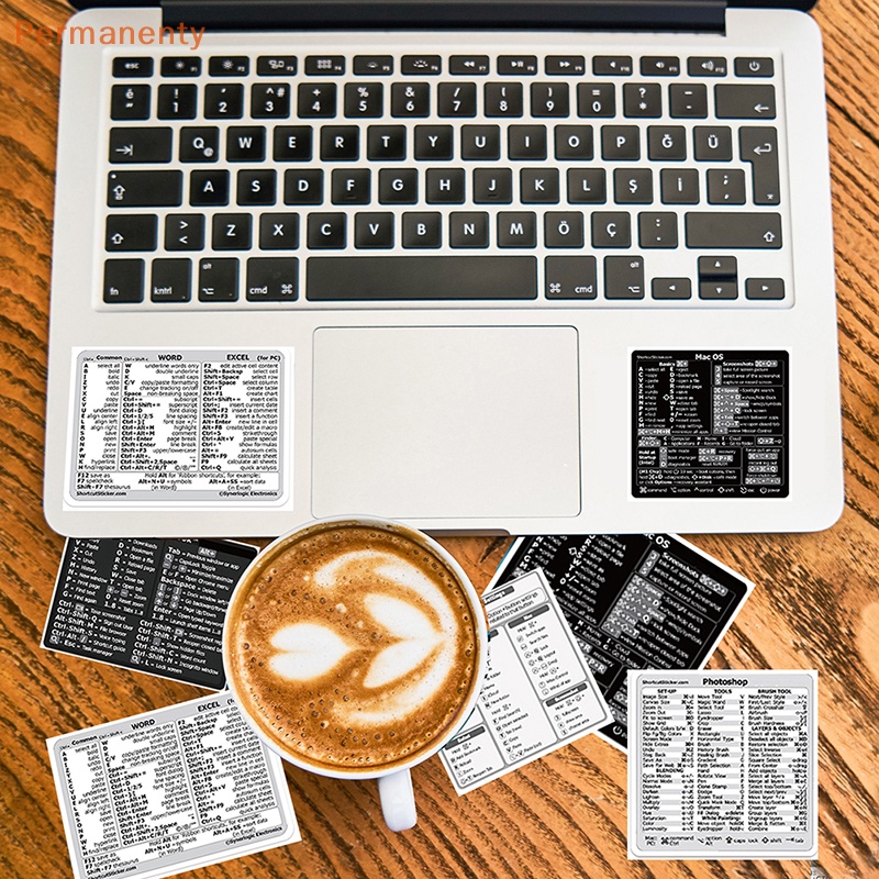 Bộ 30 Miếng Dán Hướng Dẫn Bàn Phím Máy Tính Windows Adobe