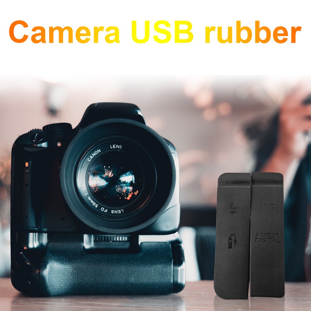 1Pc Usb Rubber Lid Door Dust-Proof Cover Usb/Hdmi-Compatible Dc In/Video Out Bottom For Canon 7D Camera [Q/8]