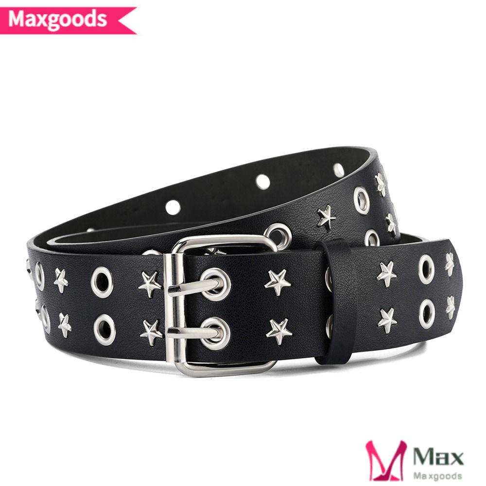 Thắt Lưng Da PU Đính Đinh Tán Phong Cách Punk Thời Trang