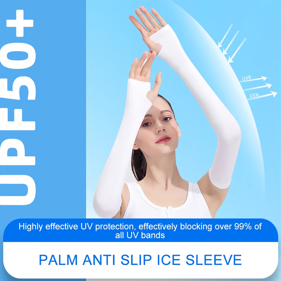 1 Đôi Găng Tay Dài Chống Nắng Chống Tia UV Chống Trượt Tiện Dụng Cho Nữ