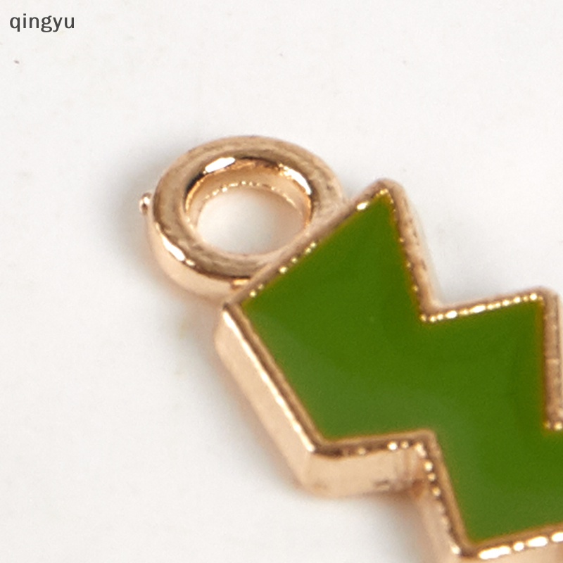 Set 10 Hạt Xỏ Lỗ Hình Tia Chớp Tráng Men Dùng Để Làm Trang Sức DIY