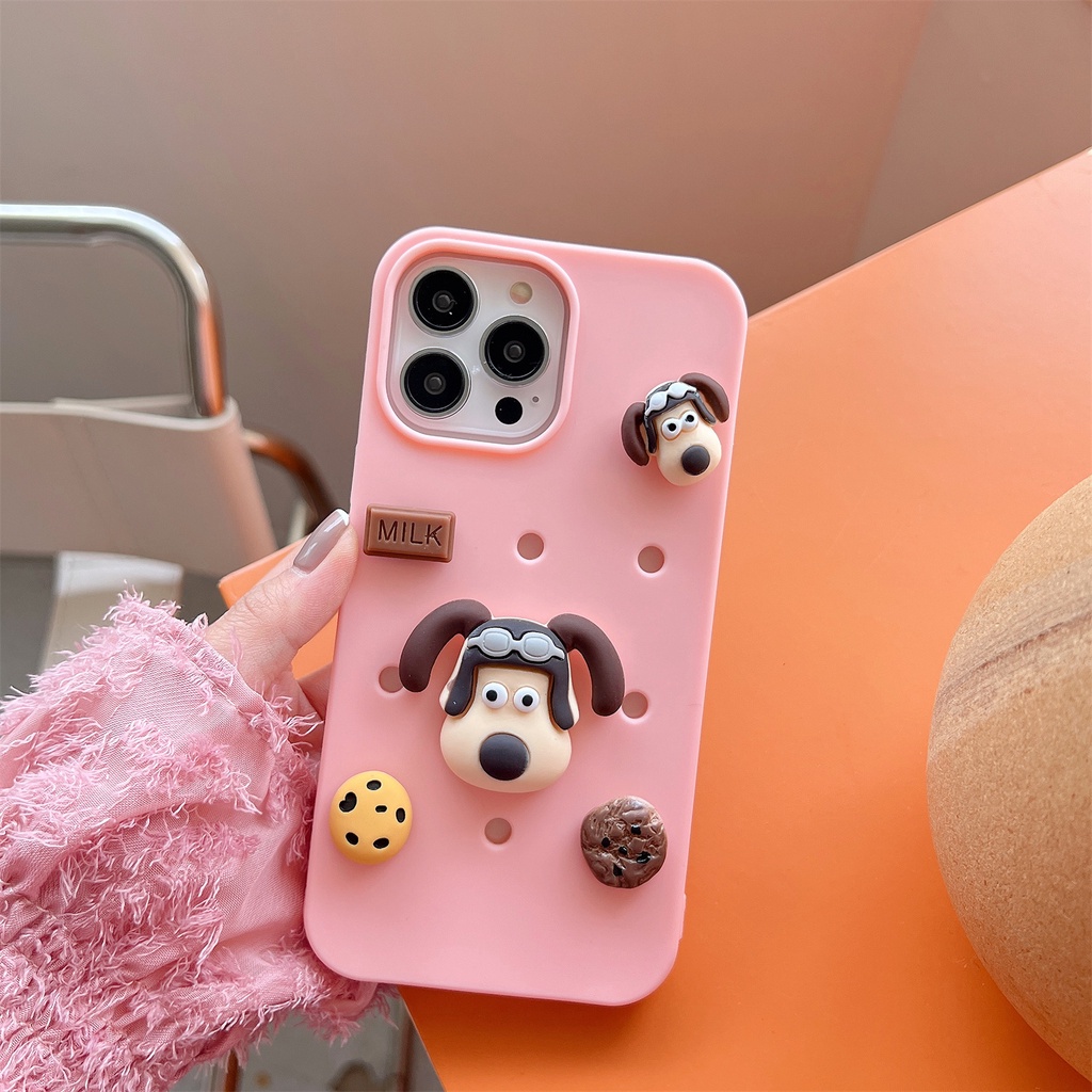 Ốp Điện Thoại Tpu Silicon Mềm Màu Kẹo Hình Chú Cún Sanrio 3D DIY Cho iPhone 14 13 12 11 Pro Max