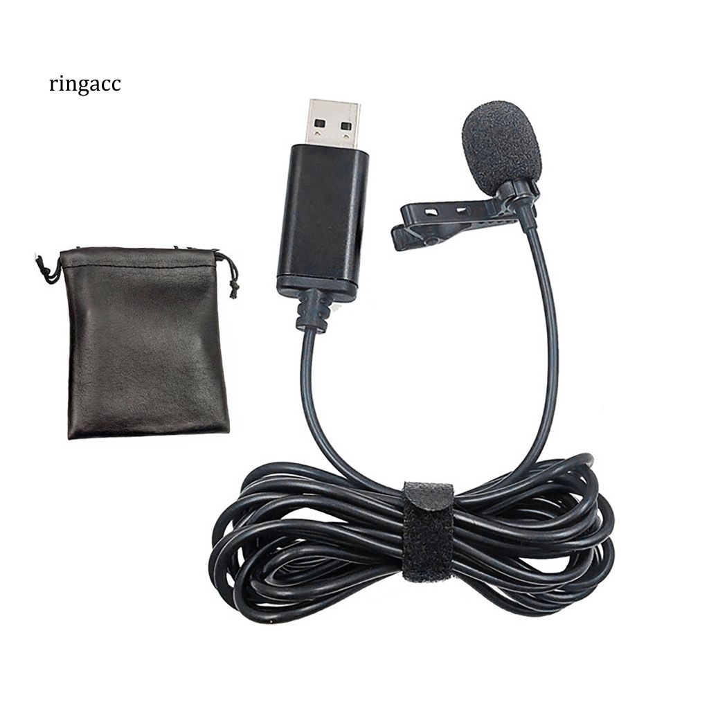 Micro RGA Lavalier Cổng USB Âm Thanh Nổi Đa Năng Nhỏ Gọn Cho Máy Tính PC Ngoài Trời