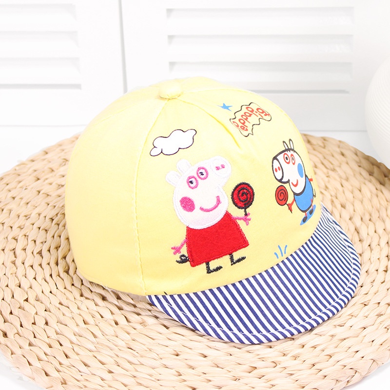 Mũ bóng chày Piggy hoạt hình, Mũ Piggy dễ thương cho bé 0-1 tuổi