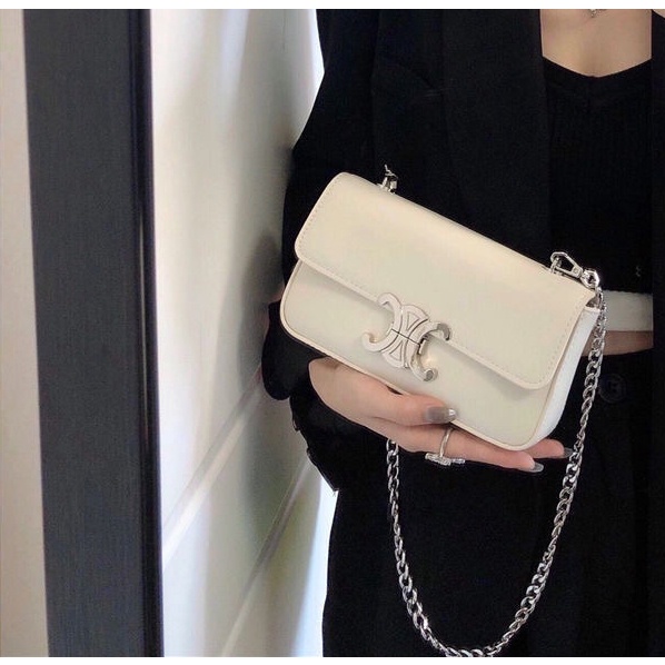 Túi Đeo Vai Nữ Đen Phối Dây Xích Cao Cấp Thời Trang Mới 2023 HZFTR0581