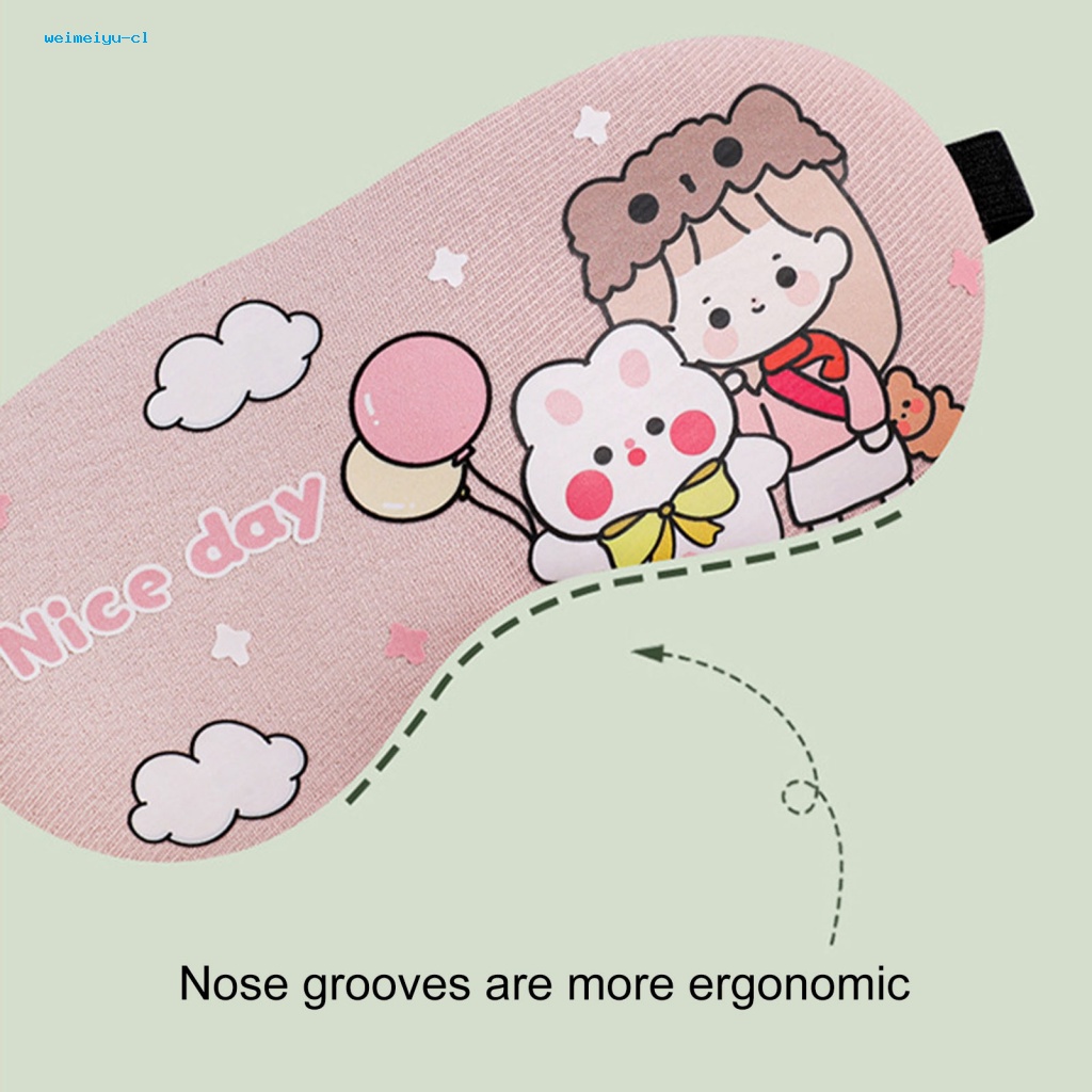 1 Bộ Vỏ Bọc Mắt Ngủ Co Giãn Họa Tiết Vui Nhộn