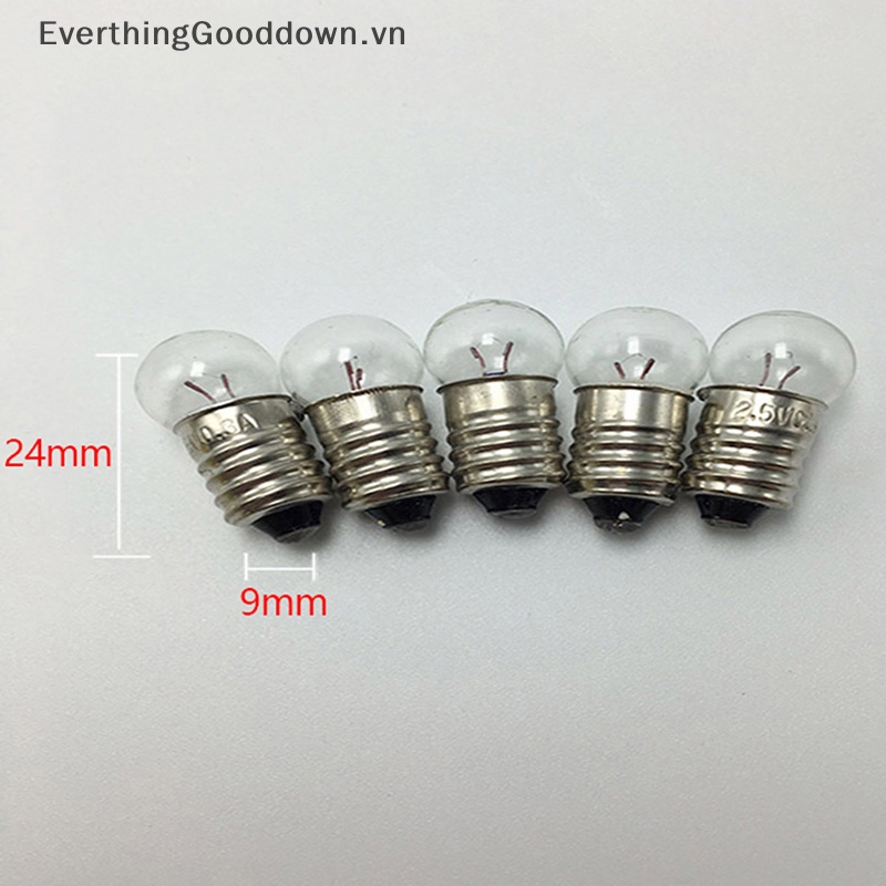Everthinggooddown 10 Bóng Đèn Tròn Mini 0.3A 2.5V