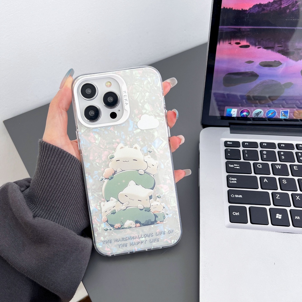 Ốp Điện Thoại TPU Silicon Mềm Trong Suốt Chống Sốc Phối Kim Tuyến Hoạt Hình Cho iPhone 13 12 PRO MAX 14 Plus