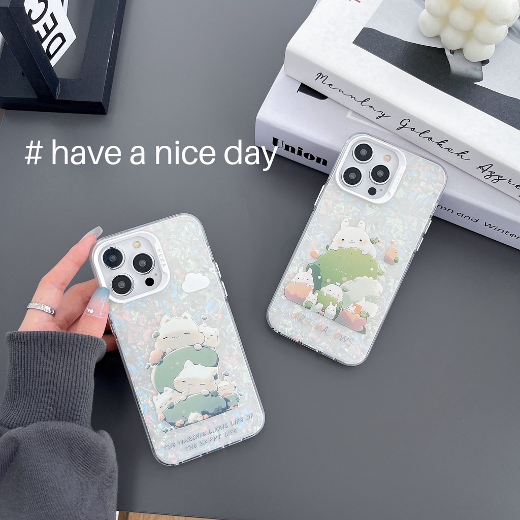 Ốp Điện Thoại TPU Silicon Mềm Trong Suốt Chống Sốc Phối Kim Tuyến Hoạt Hình Cho iPhone 13 12 PRO MAX 14 Plus