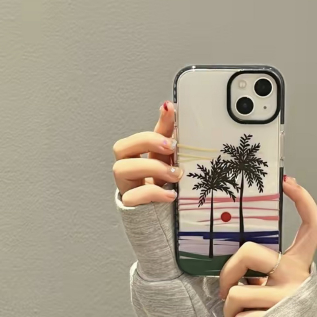 ✅Ốp Điện Thoại Họa Tiết Hoạt Hình Phong Cảnh Mùa Hè Cho iphone14promax 4VD7 13 11In12