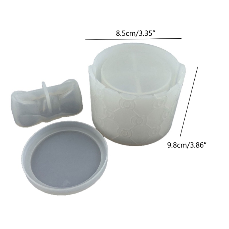 Khuôn Silicone Làm Hộp Đựng Kẹo Hình Nơ Có Nắp Đậy