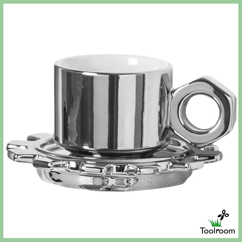 Cốc Sứ Uống Nước Kèm Đĩa Lót Dung Tích 250Ml Tiện Dụng Cho Gia Đình