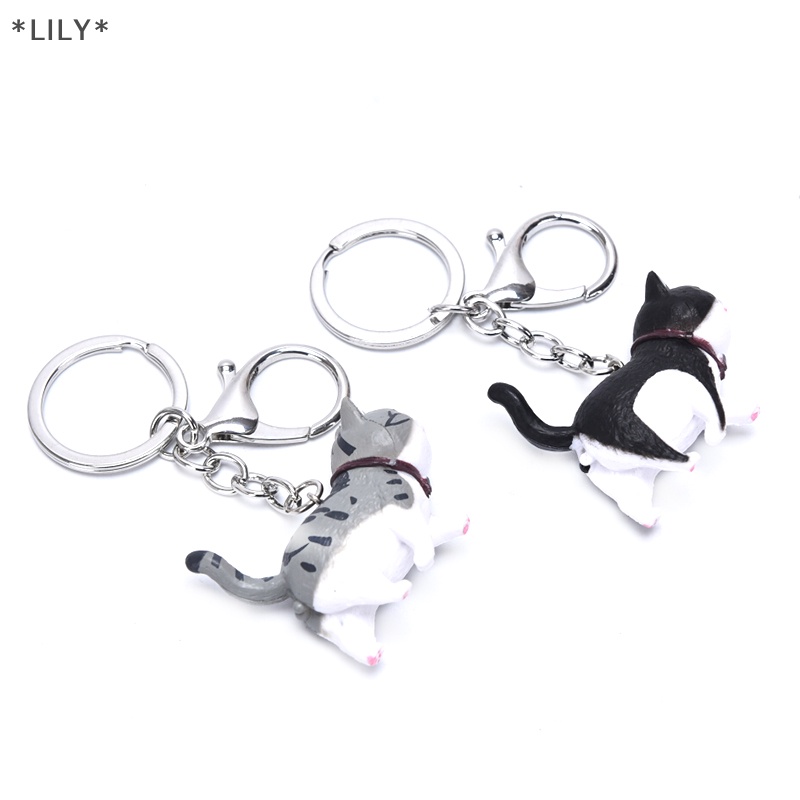 Lily mới đáng yêu mèo Kitten Keychain Keyring túi xách mặt dây chuyền trang trí trẻ em Đồ chơi Quà Tặng uuu