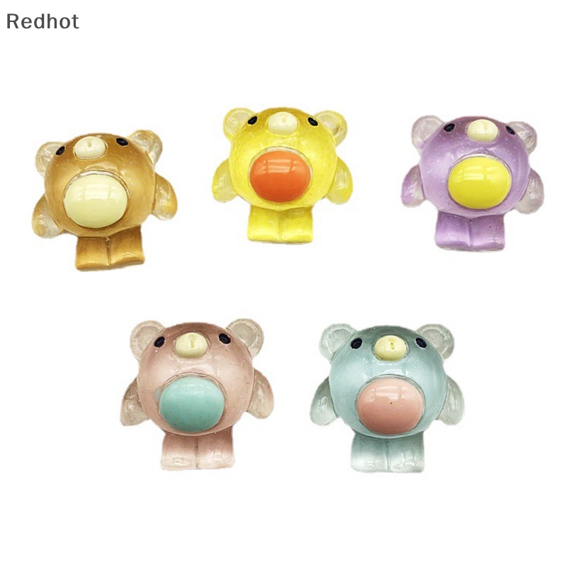 &lt; Redhot &gt; Set 5 Quả Trứng Dạ Quang Dễ Thương Dùng Để Trang Trí Tóc / Điện Thoại DIY