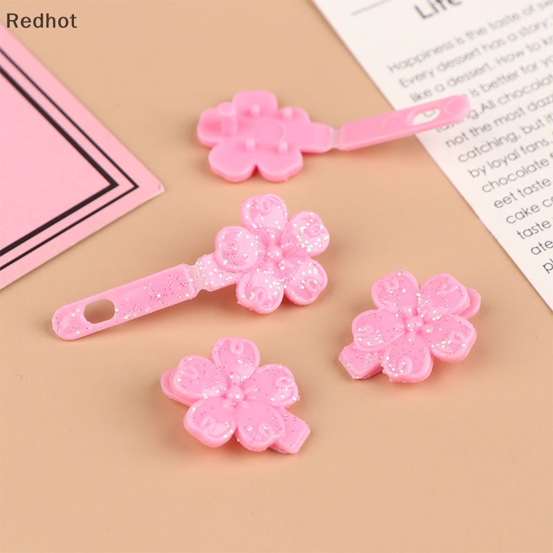 Bộ 2 Kẹp Tóc Hình Hoa Xinh Xắn Cho Búp Bê 1 / 6