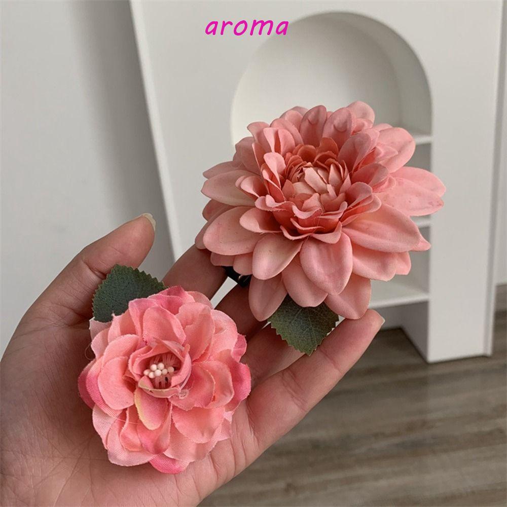 Kẹp Tóc Hình Hoa / Cá Mập Màu Hồng Phong Cách Ngọt Ngào Cho Nữ