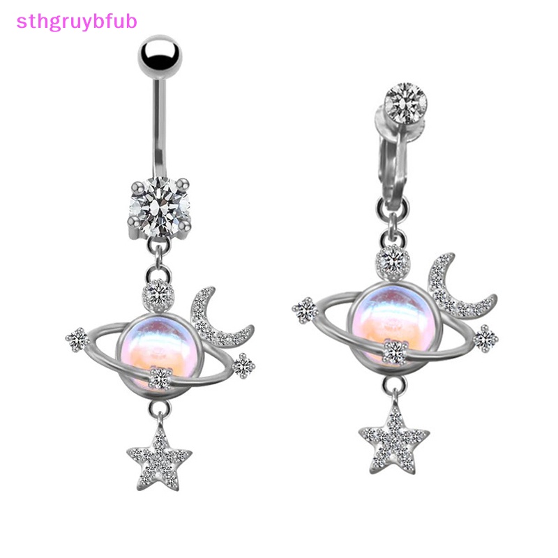 Khuyên Rốn Bằng Thép Không Gỉ Hình Trăng Sao Thời Trang