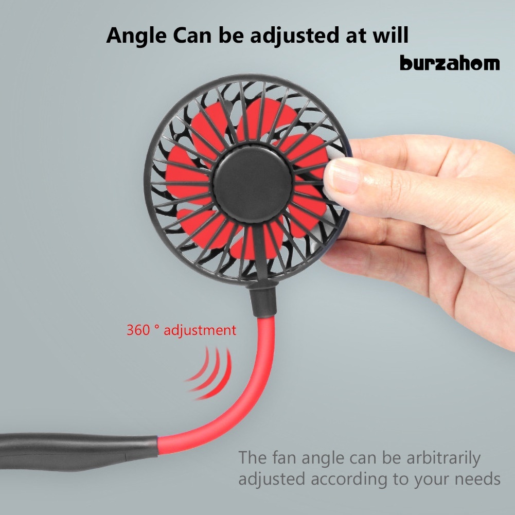 Quạt Làm Mát Mini Đeo Cổ / Đeo Cổ Có Đèn LED Sạc Cổng USB Mang Đi Tiện Dụng