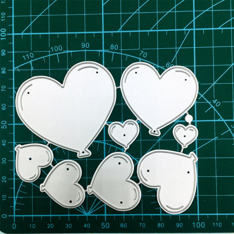 Khuôn Cắt Giấy Làm Từ Kim Loại Hình Trái Tim Cách Điệu Trang Trí Scrapbook