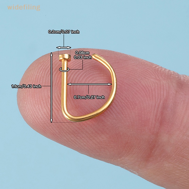 Set 3 Khuyên Mũi 18G Bằng Thép Không Gỉ Cá Tính Dành Cho Nữ