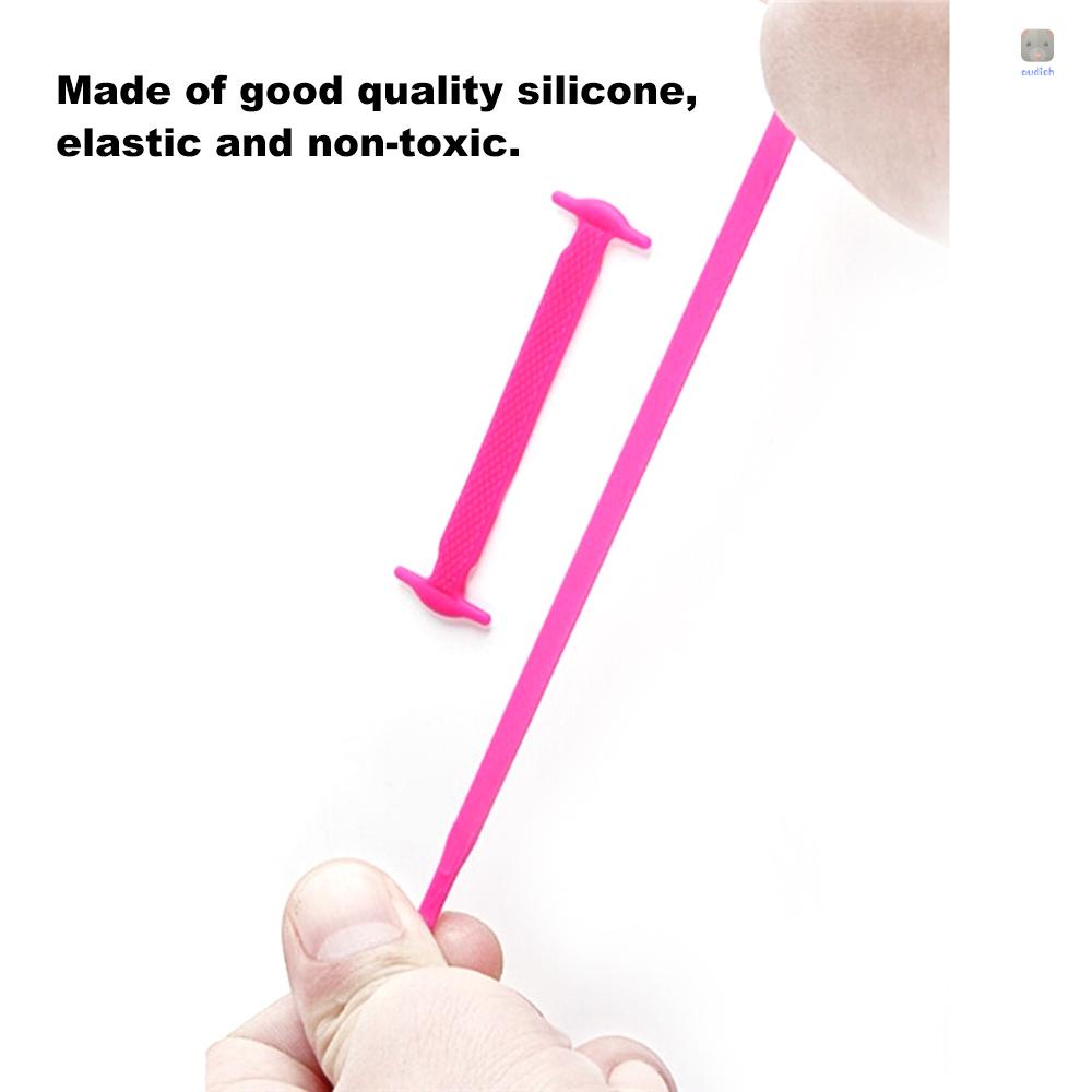 Dây Giày Thể Thao Bằng Silicone Co Giãn Chống Nước Nhiều Màu Sắc