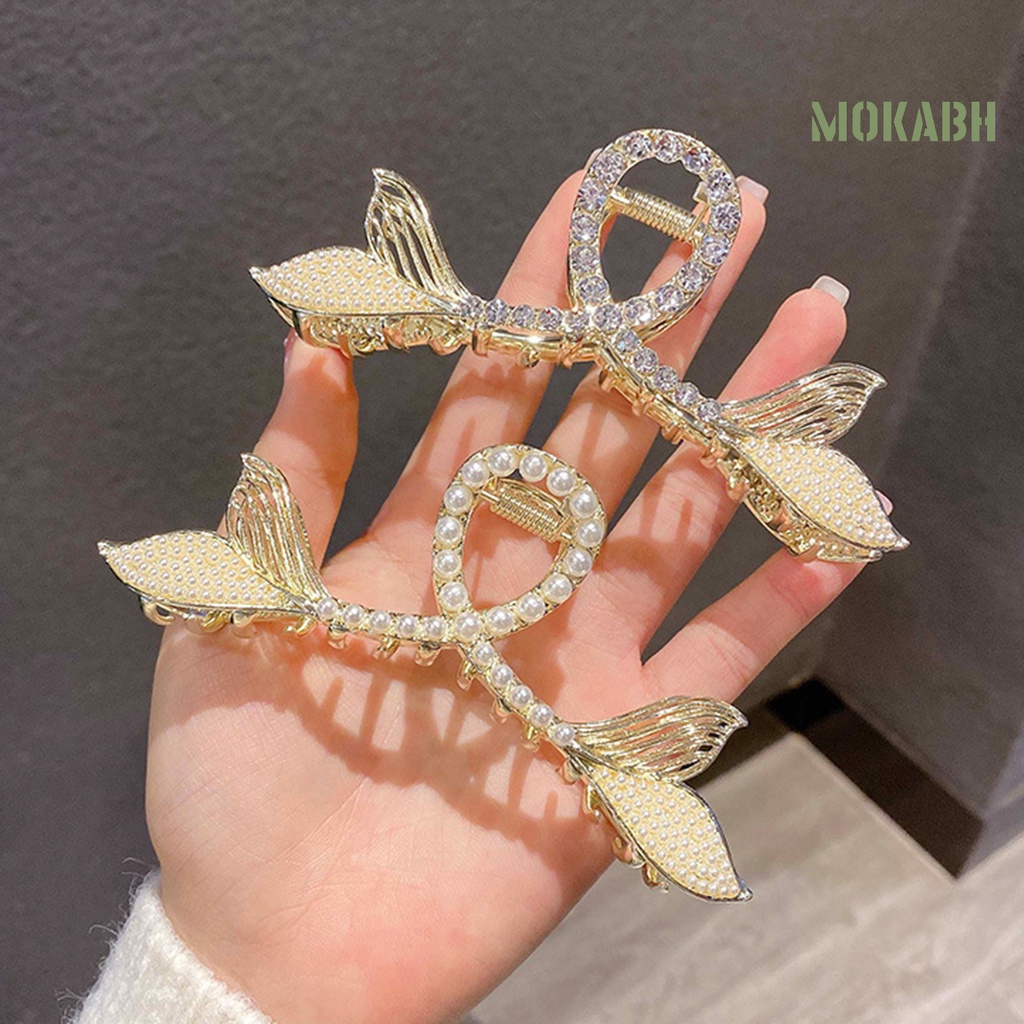 Kẹp Tóc Hình Đuôi Cá Đính Ngọc Trai Giả Sang Trọng