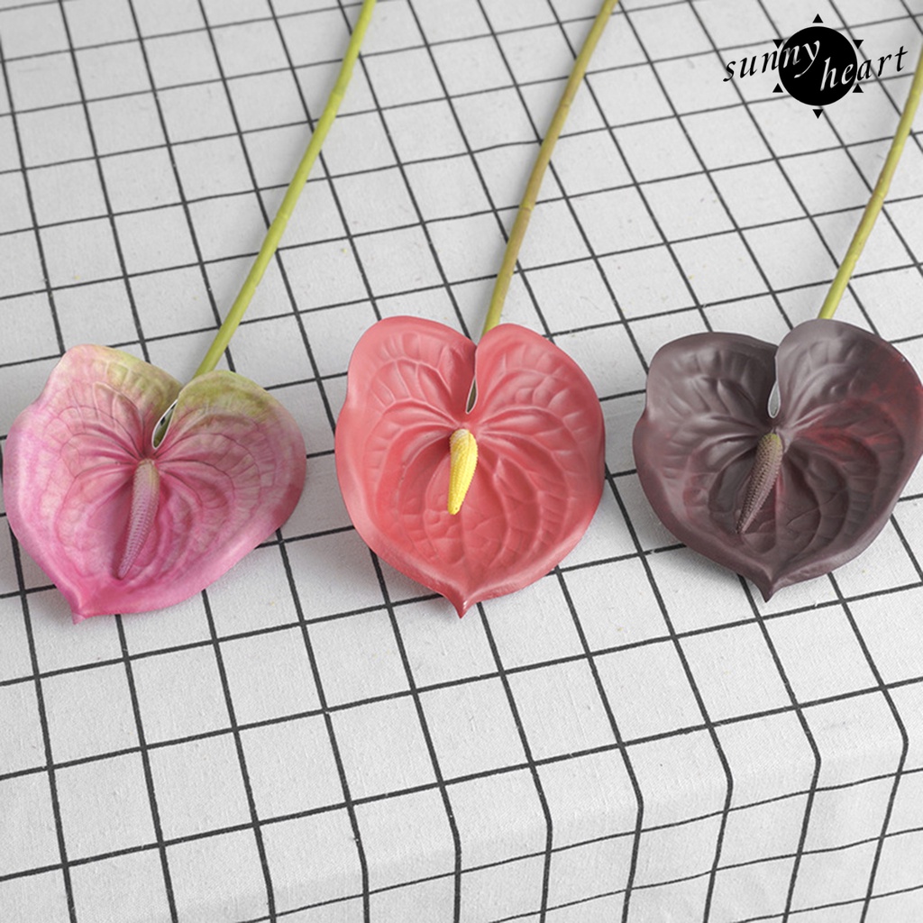 1 Nhánh Hoa 3D Nhân Tạo Sống Động Thanh Lịch Dùng Làm Đạo Cụ Chụp Ảnh