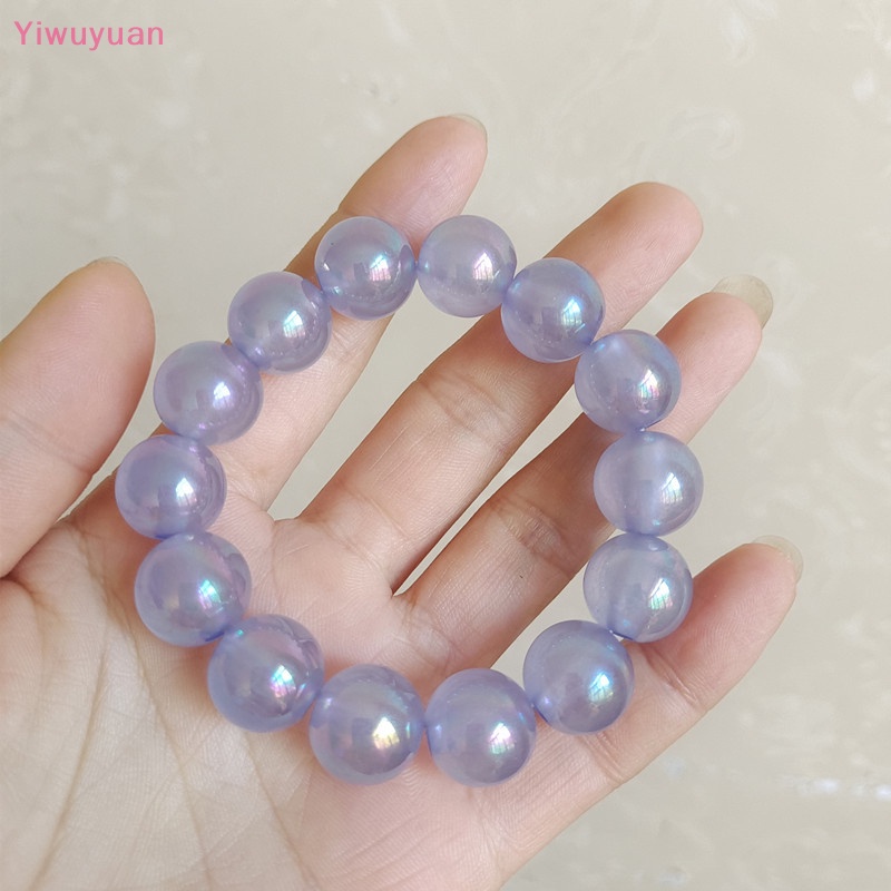 < Yiwuyuan > Vòng Tay Chuỗi Hạt Nhiều Màu Sắc Thủ Công Màu Xanh Lam Hồng Gradient Mới Dành Cho Cặp Đôi