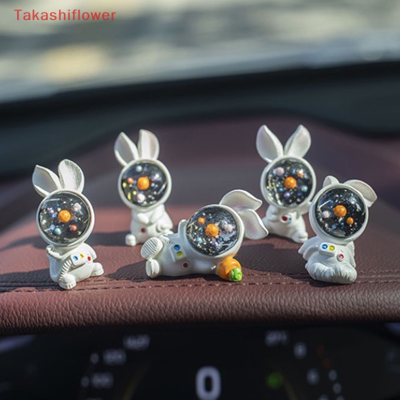 Mô Hình Chú Thỏ Phi Hành Gia Bằng Nhựa Resin Dễ Thương Để Bàn Trang Trí