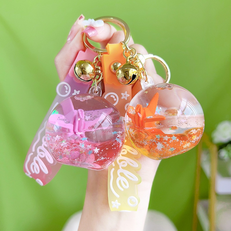 Móc Khóa Hình Chim Hạc Bằng Acrylic Sáng Tạo